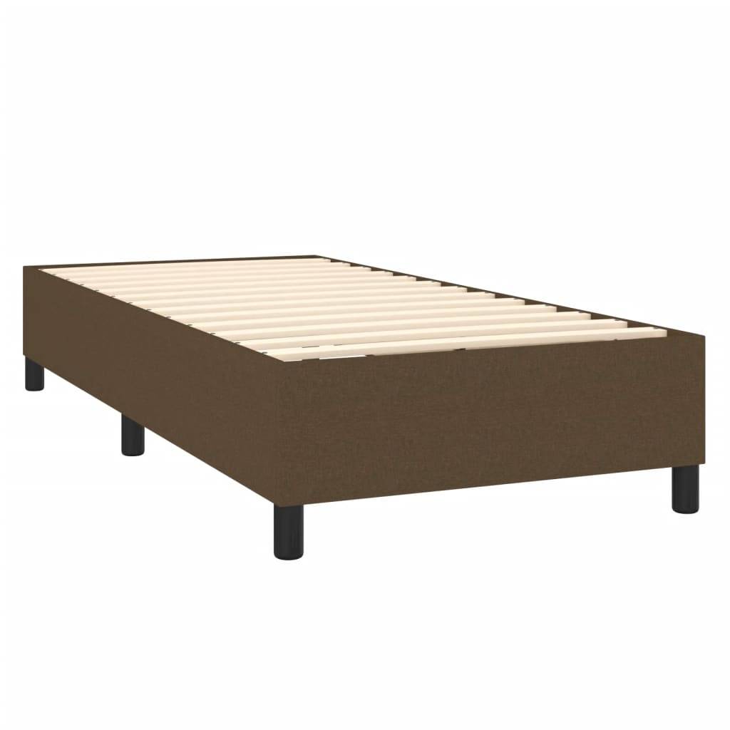 vidaXL Bettgestell ohne Matratze Dunkelbraun 100x200 cm Stoff