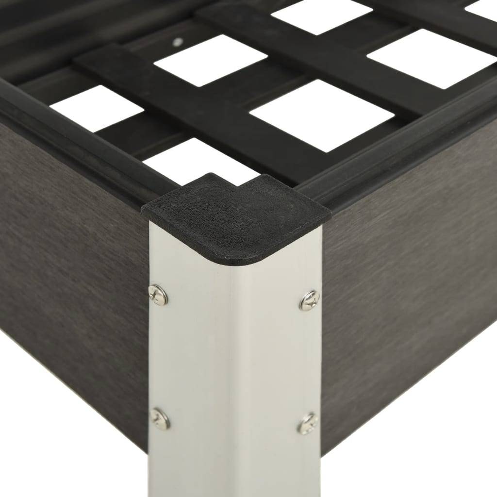 vidaXL Garten-Hochbeet Grau 120x40x75 cm WPC