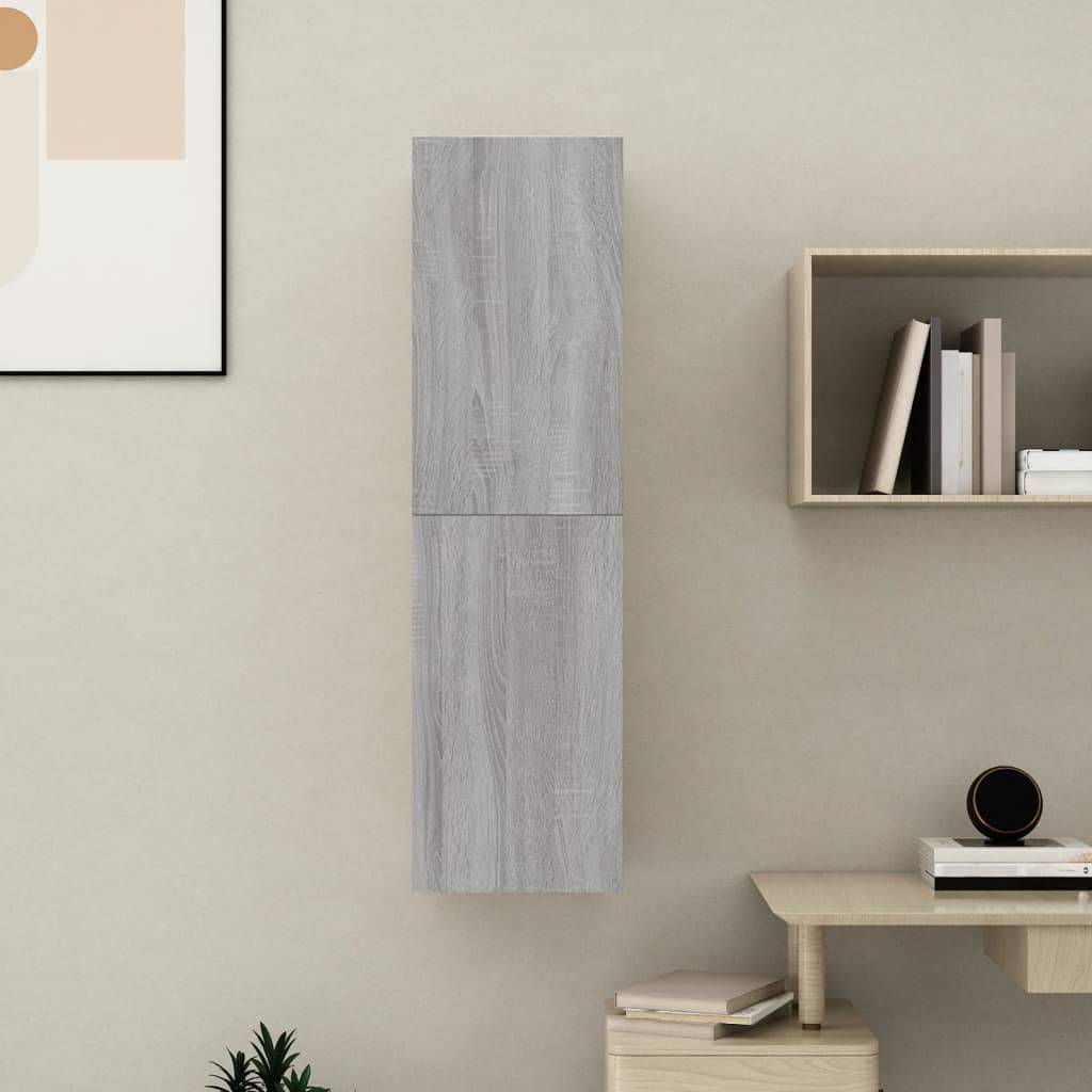 vidaXL TV-Wandschrank Grau Sonoma 30,5x30x110 cm