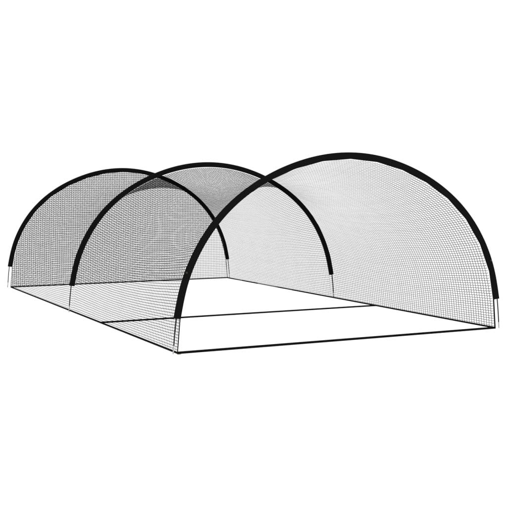 vidaXL Baseball-Schlagkäfig Schwarz 900x400x250 cm Polyester