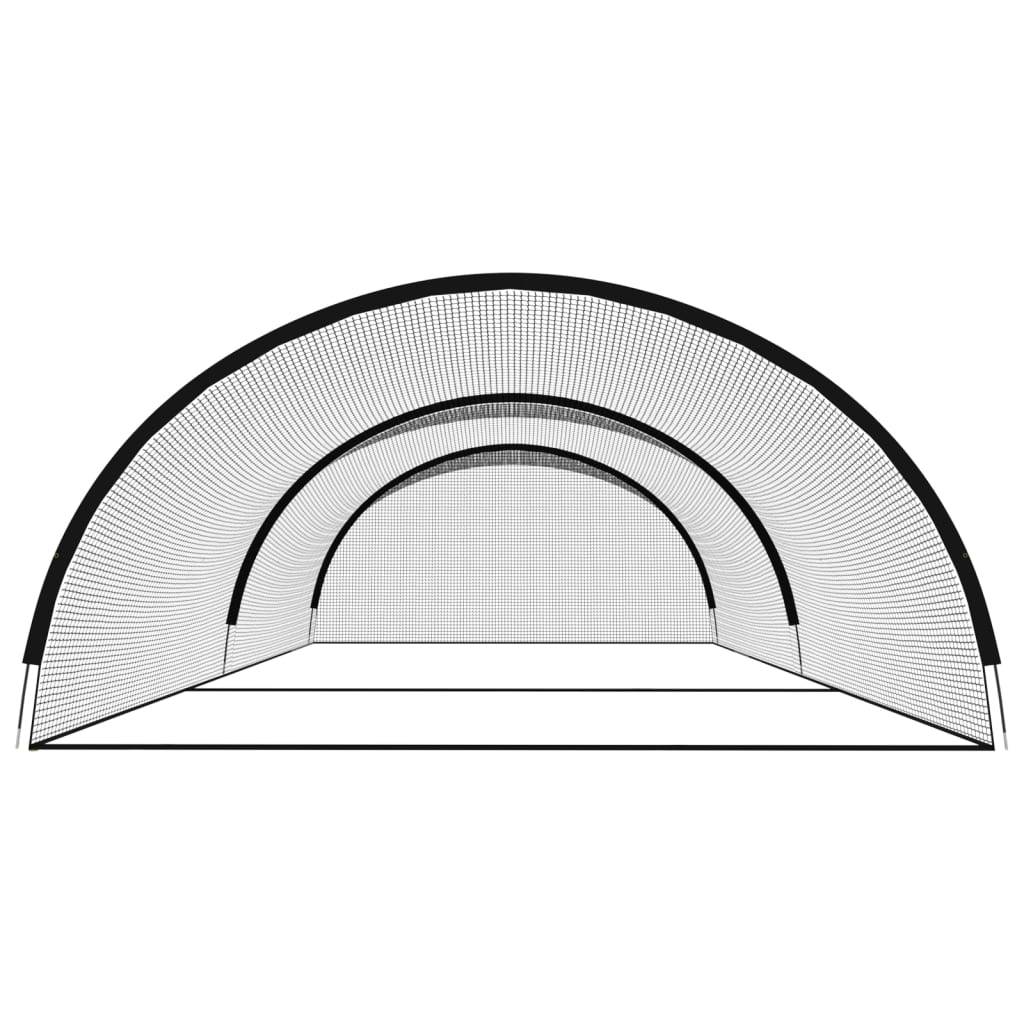 vidaXL Baseball-Schlagkäfig Schwarz 900x400x250 cm Polyester
