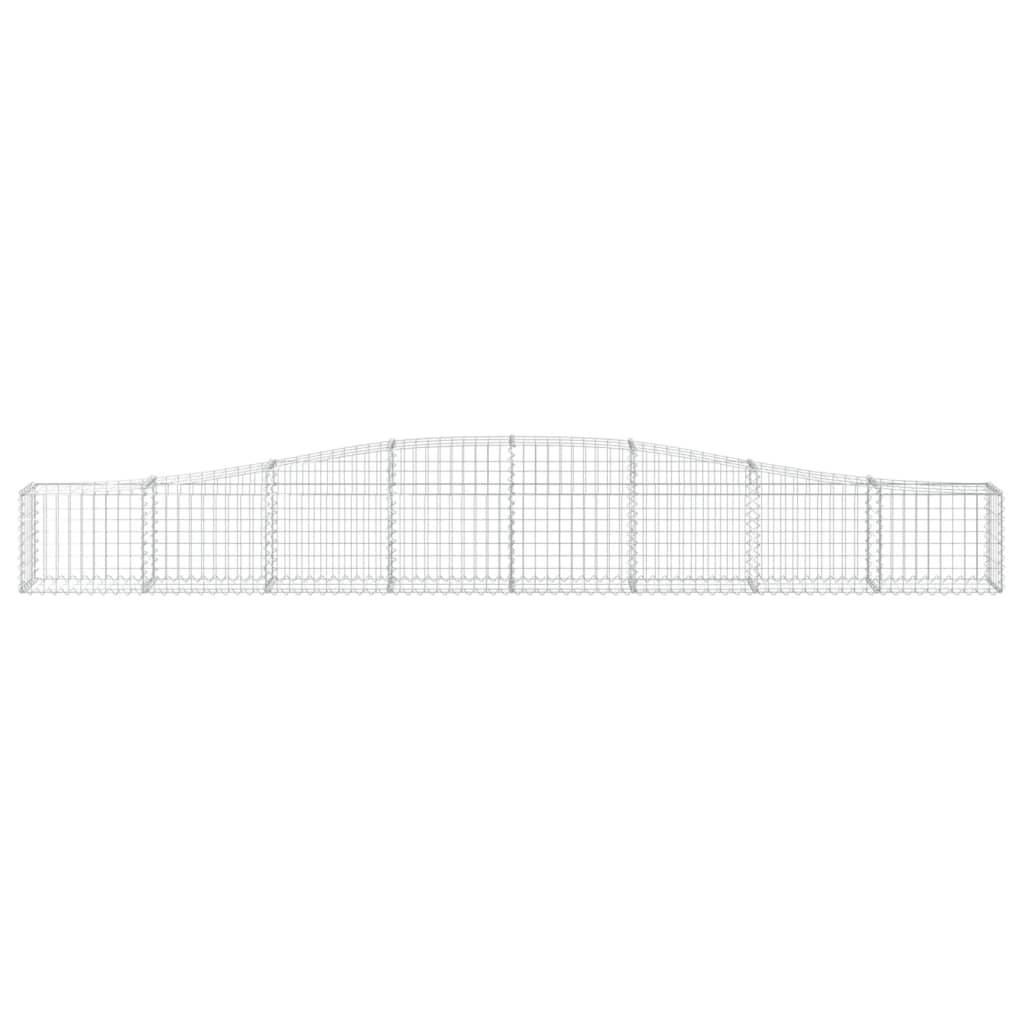vidaXL Gabionen mit Hochbogen 8 Stk. 400x30x40/60 cm Verzinktes Eisen