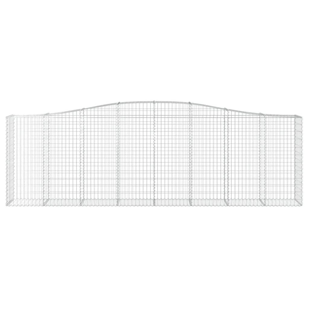 vidaXL Gabionen mit Hochbogen 25 Stk 400x50x120/140cm Verzinktes Eisen