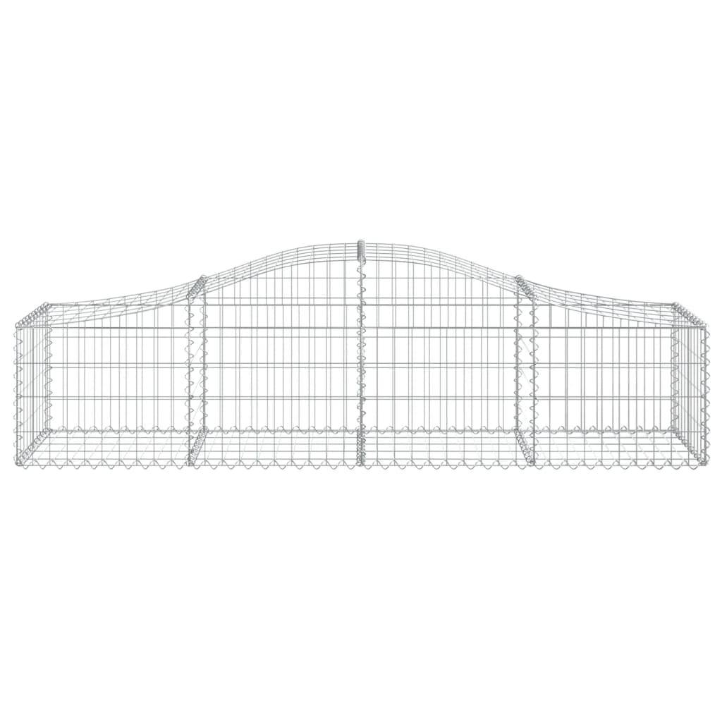 vidaXL Gabionen mit Hochbogen 5 Stk. 200x50x40/60 cm Verzinktes Eisen