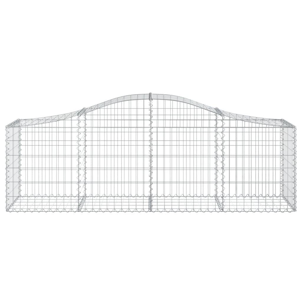 vidaXL Gabionen mit Hochbogen 12 Stk. 200x50x60/80 cm Verzinktes Eisen