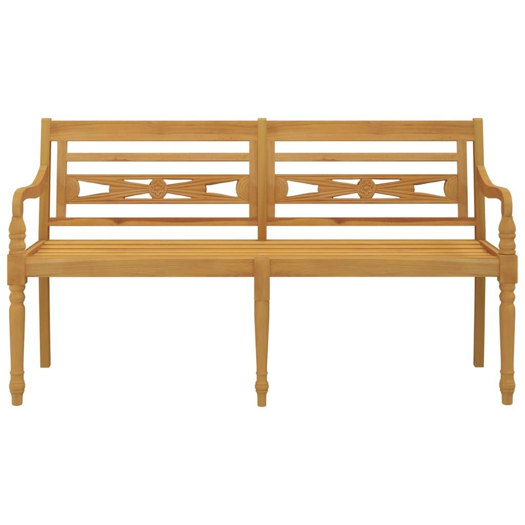 vidaXL Batavia-Sitzbank 150 cm Massivholz Teak