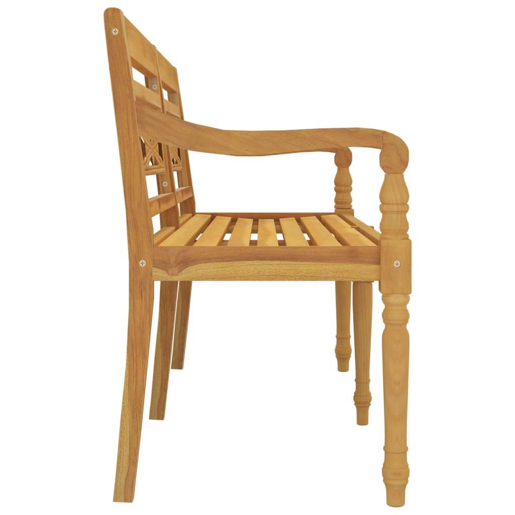 vidaXL Batavia-Sitzbank 150 cm Massivholz Teak