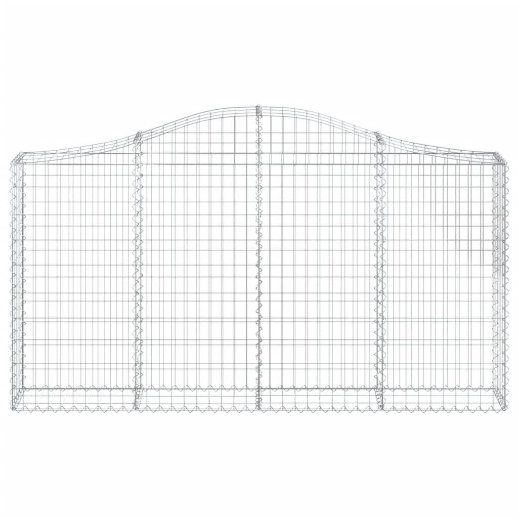 vidaXL Gabionen mit Hochbogen 13Stk. 200x30x100/120cm Verzinktes Eisen