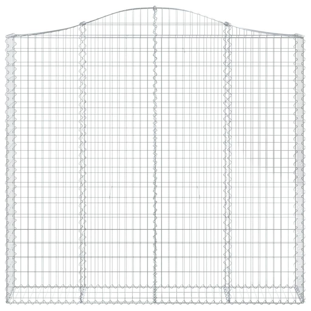 vidaXL Gabionen mit Hochbogen 12Stk. 200x30x180/200cm Verzinktes Eisen