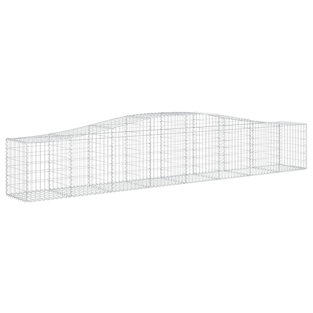 vidaXL Gabionen mit Hochbogen 20 Stk. 400x50x60/80cm Verzinktes Eisen