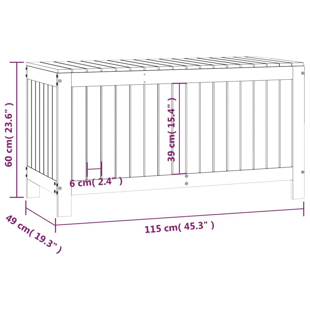 vidaXL Gartentruhe Honigbraun 115x49x60 cm Massivholz Kiefer