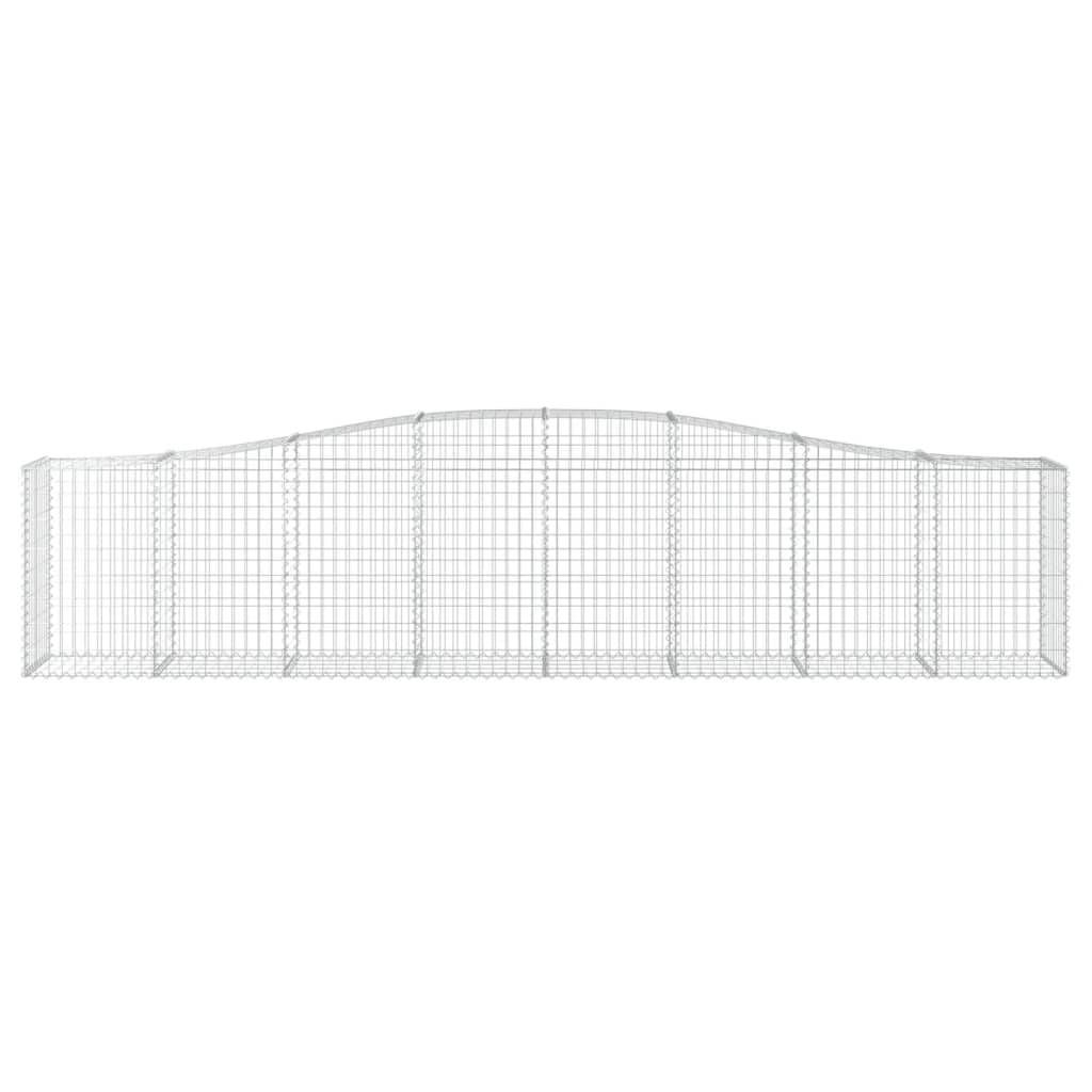 vidaXL Gabionen mit Hochbogen 6 Stk. 400x50x80/100cm Verzinktes Eisen