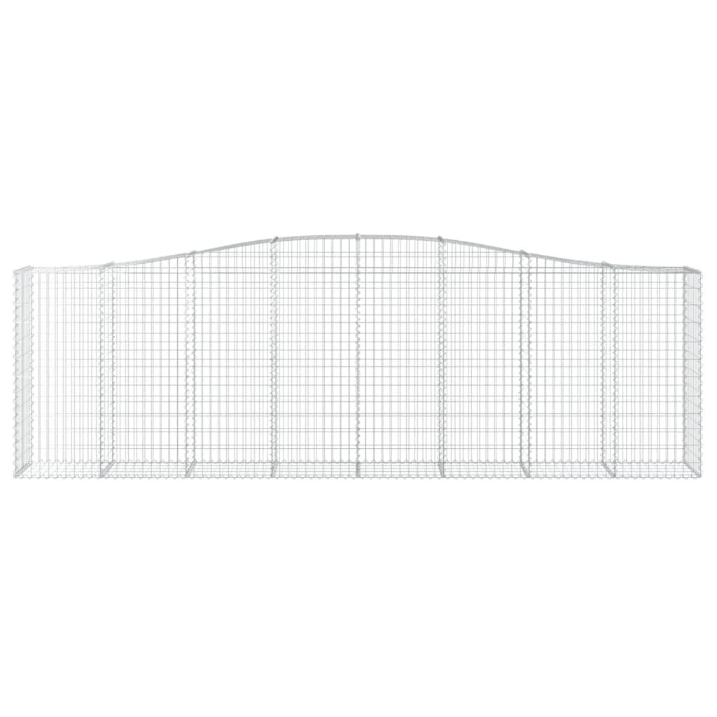 vidaXL Gabionen mit Hochbogen 10 Stk 400x50x120/140cm Verzinktes Eisen