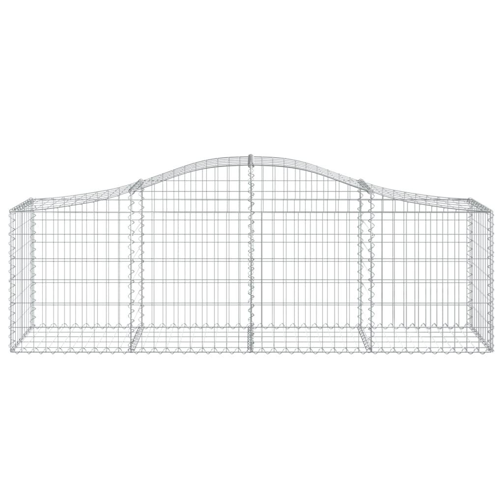 vidaXL Gabionen mit Hochbogen 8 Stk. 200x50x60/80 cm Verzinktes Eisen