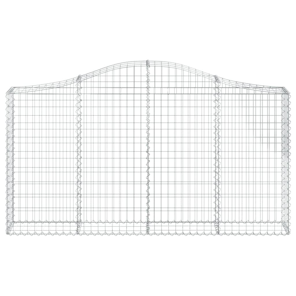 vidaXL Gabionen mit Hochbogen 20Stk. 200x30x100/120cm Verzinktes Eisen