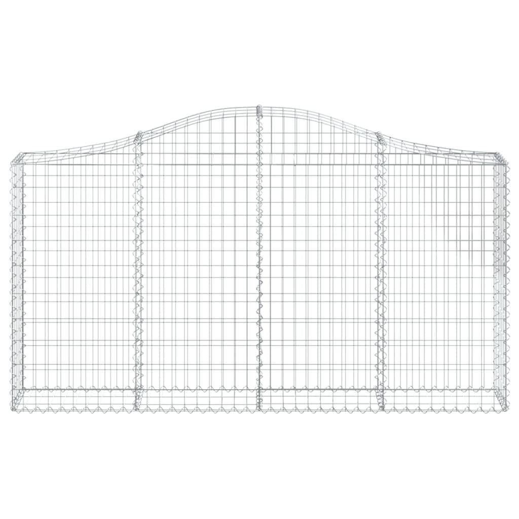 vidaXL Gabionen mit Hochbogen 5 Stk. 200x30x100/120cm Verzinktes Eisen