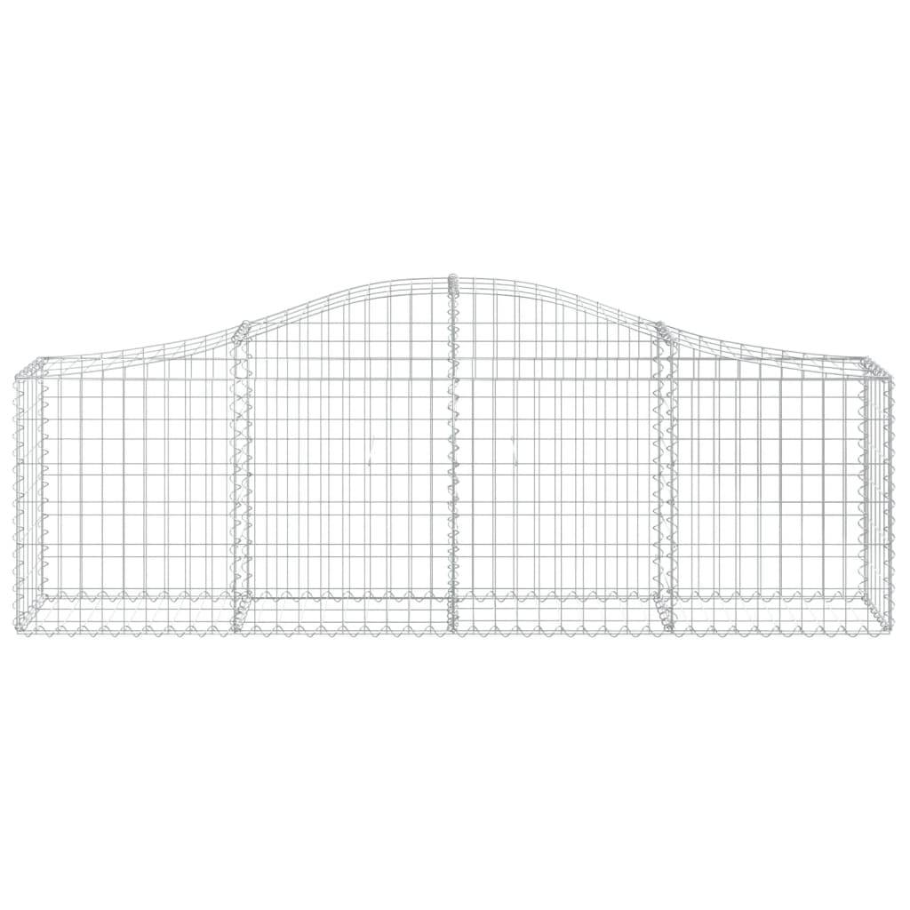 vidaXL Gabionen mit Hochbogen 3 Stk. 200x30x60/80 cm Verzinktes Eisen