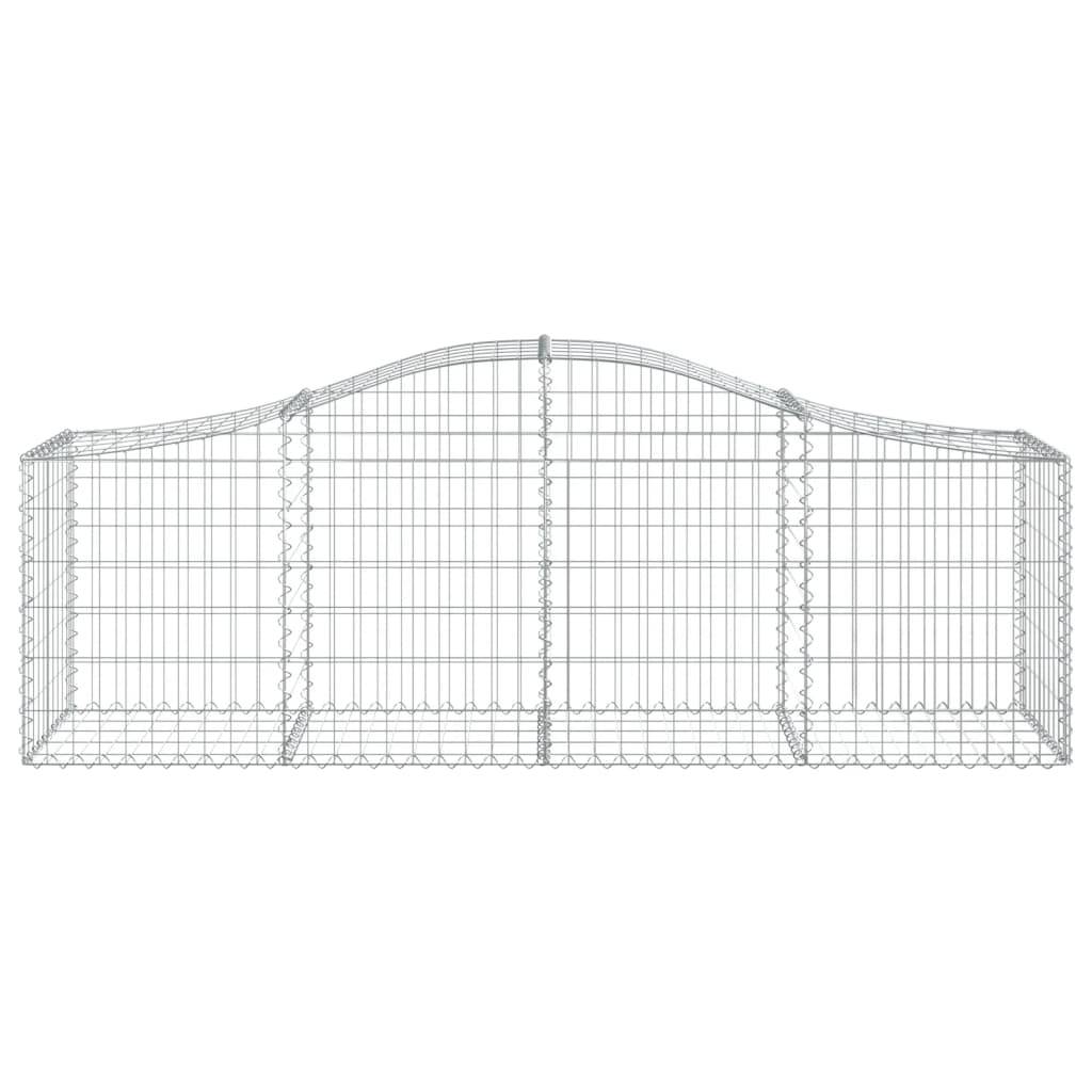 vidaXL Gabionen mit Hochbogen 11 Stk. 200x50x60/80 cm Verzinktes Eisen