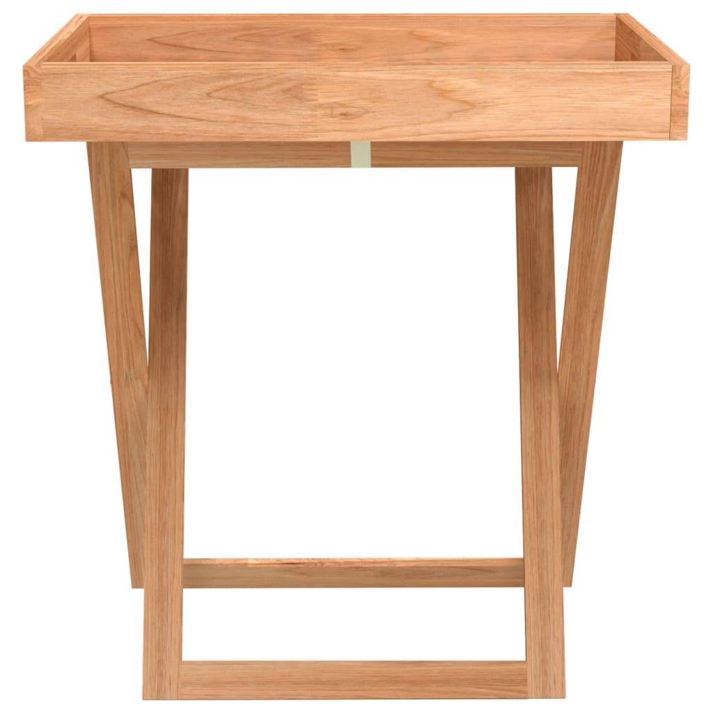 vidaXL Tabletttisch Klappbar 52x36x56,5 cm Massivholz Nussbaum