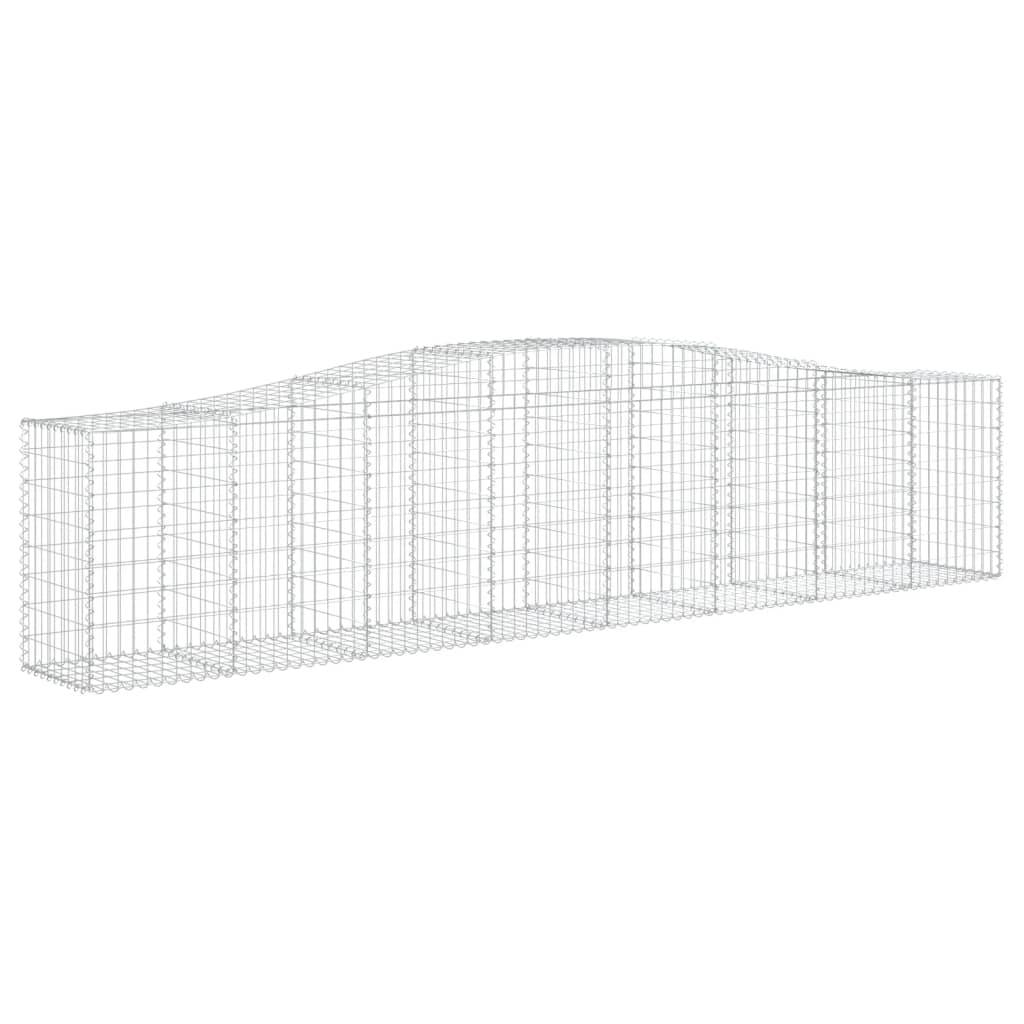 vidaXL Gabionen mit Hochbogen 25 Stk. 400x50x80/100cm Verzinktes Eisen