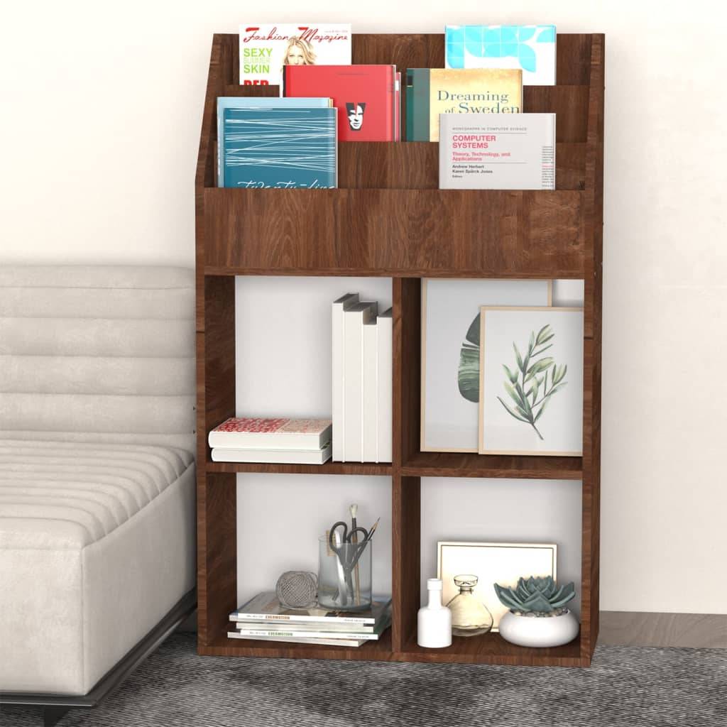 vidaXL Kinder-Bücherregal Braun Eichen-Optik 71x30x114cm Holzwerkstoff