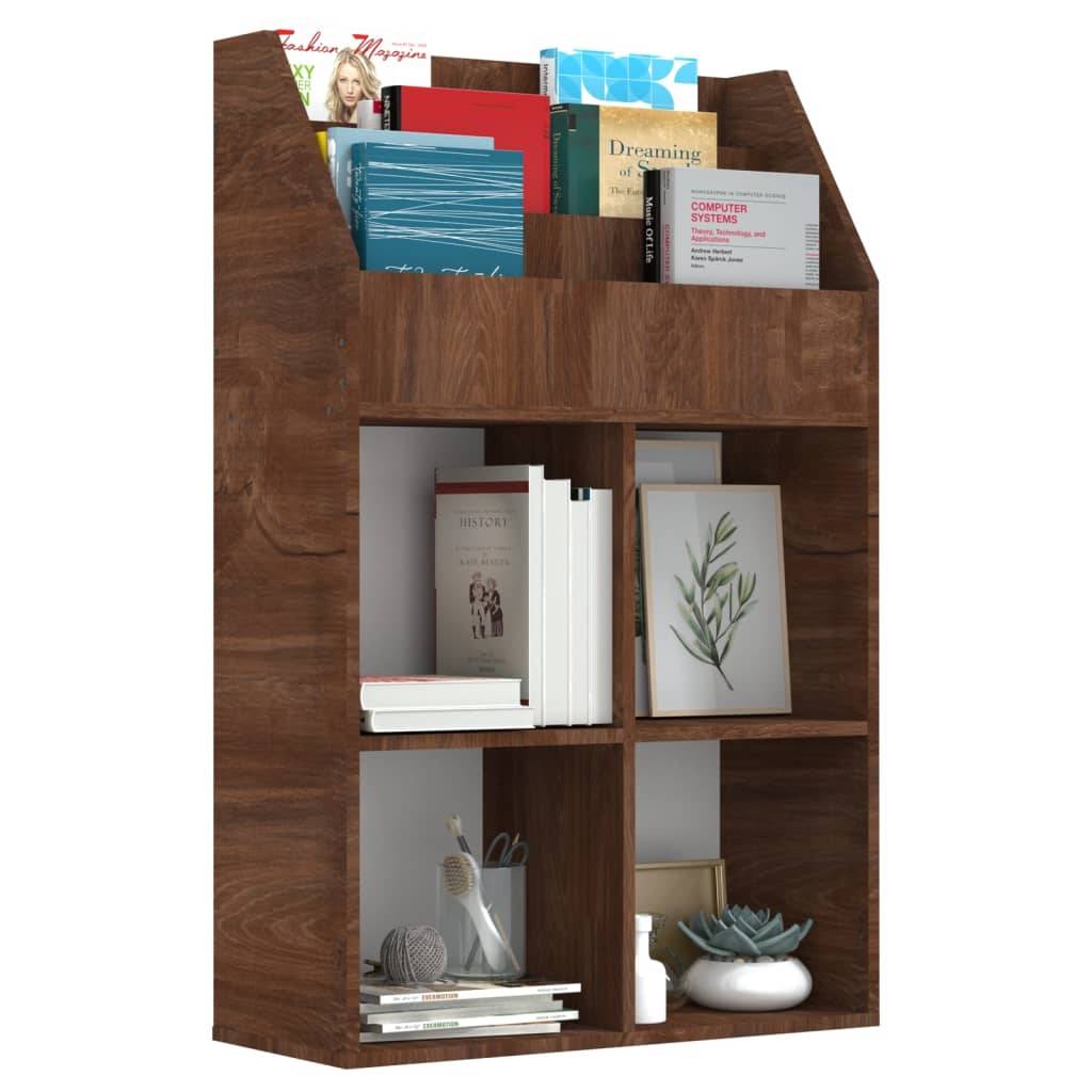 vidaXL Kinder-Bücherregal Braun Eichen-Optik 71x30x114cm Holzwerkstoff