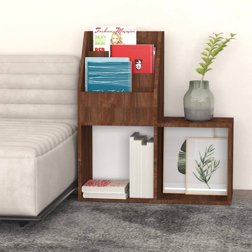 vidaXL Kinder-Bücherregal Braun Eiche 71x30x78,5 cm Holzwerkstoff
