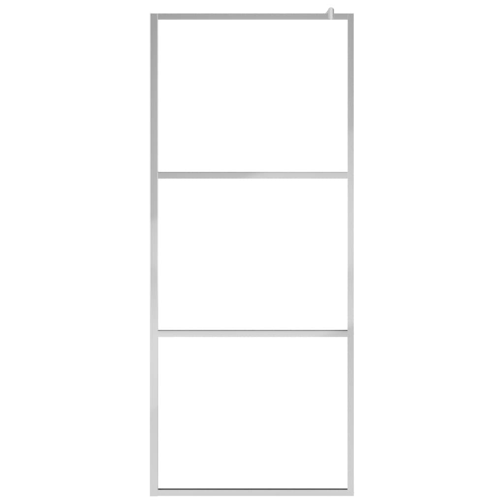 vidaXL Begehbare Duschwand mit Halbmattiertem ESG-Glas 115x195cm