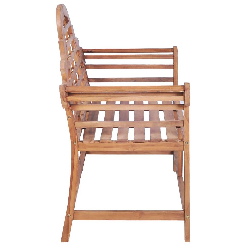 vidaXL Gartenbank 127x58,5x92,5 cm Massivholz Teak