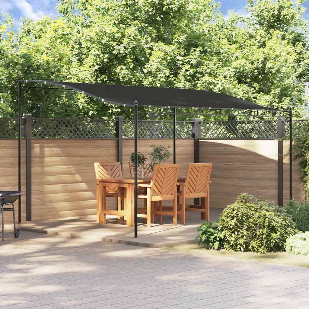 vidaXL Markise Anthrazit 4x3 m 180 g/m² Stoff und Stahl