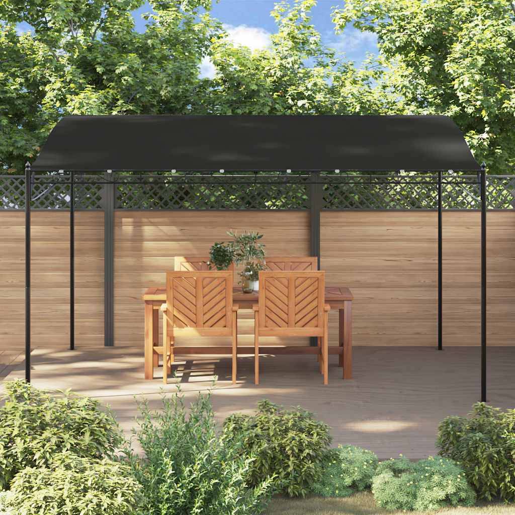 vidaXL Markise Anthrazit 4x3 m 180 g/m² Stoff und Stahl