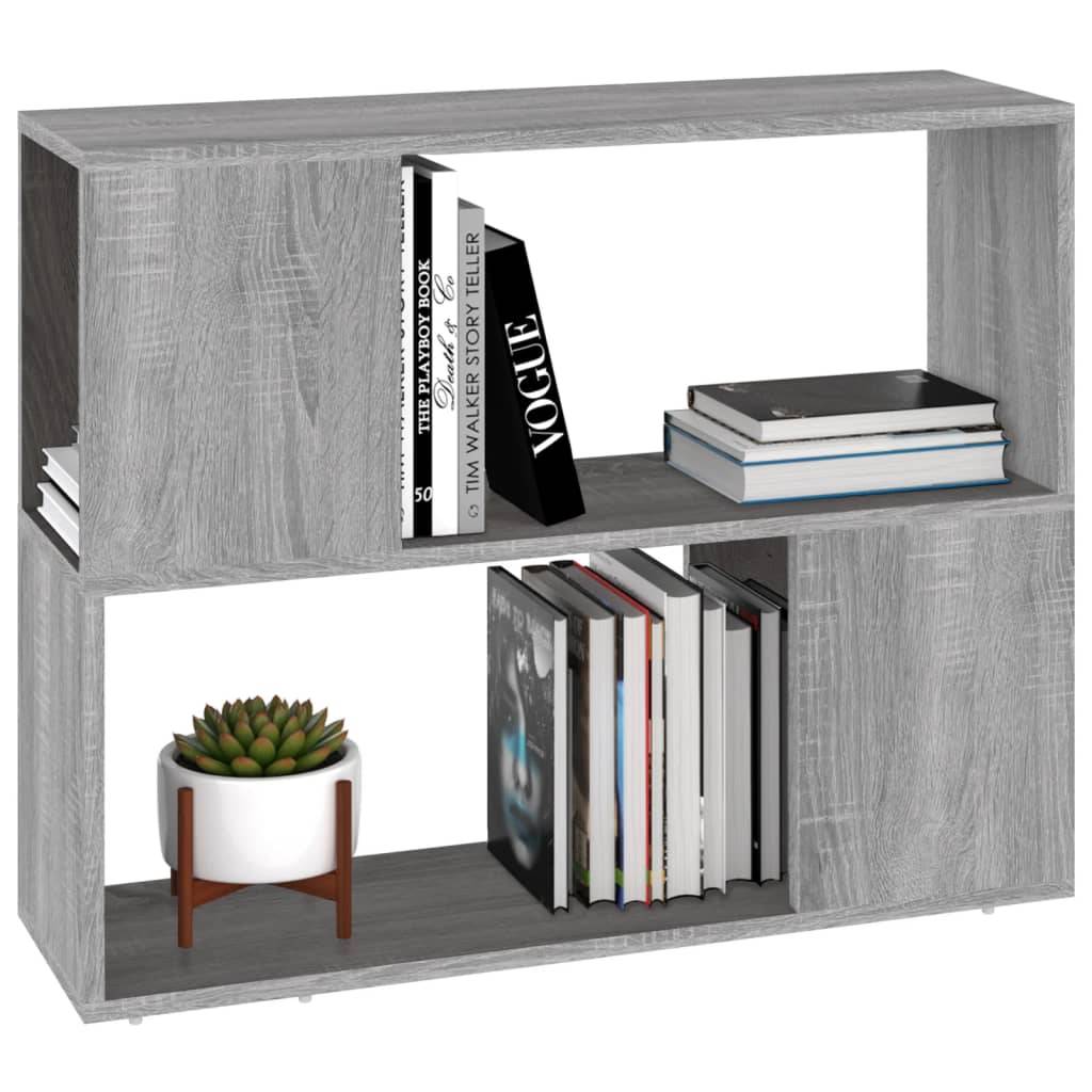 vidaXL Bücherregal/Raumteiler Grau Sonoma 80x24x63 cm
