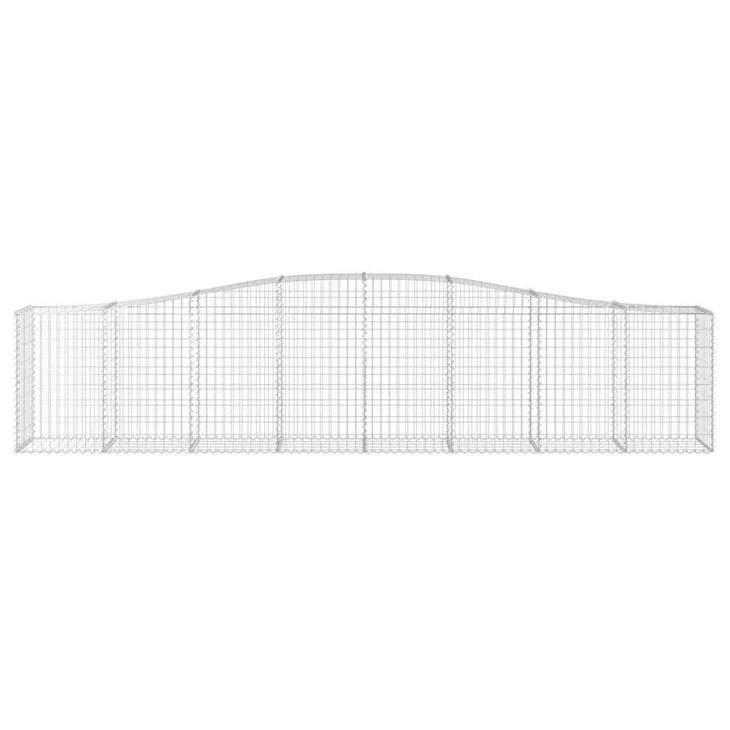 vidaXL Gabionen mit Hochbogen 3 Stk. 400x50x80/100cm Verzinktes Eisen