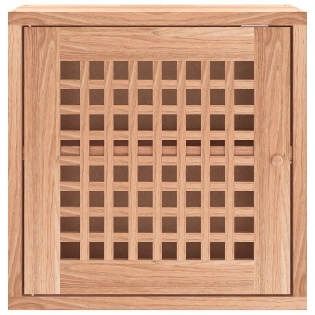 vidaXL Wandschrank 42x18x42 cm Massivholz Nussbaum