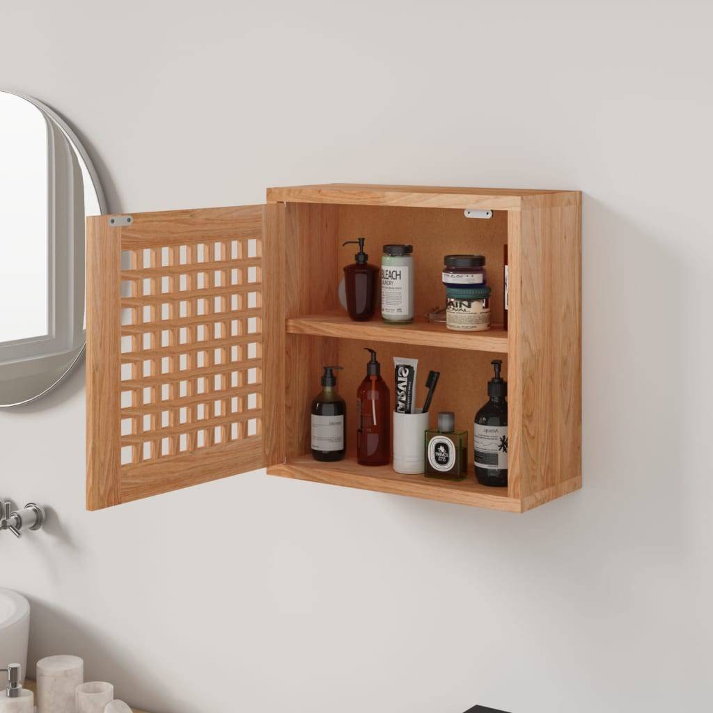 vidaXL Wandschrank 42x18x42 cm Massivholz Nussbaum