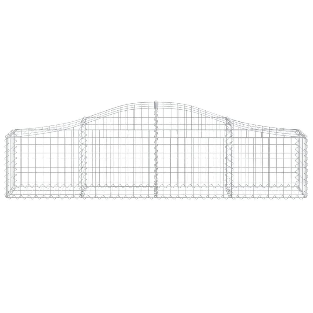 vidaXL Gabionen mit Hochbogen 20 Stk. 200x30x40/60 cm Verzinktes Eisen