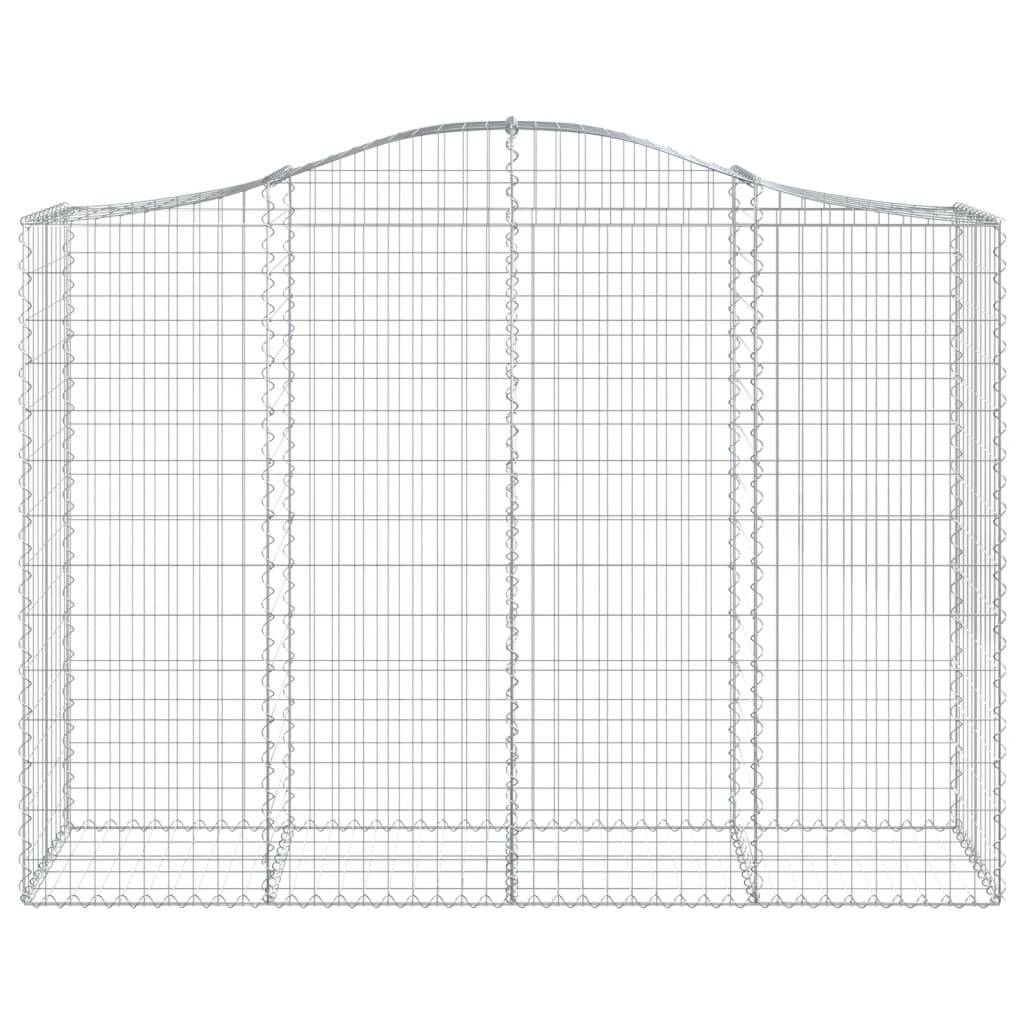 vidaXL Gabionen mit Hochbogen 14Stk. 200x50x140/160cm Verzinktes Eisen