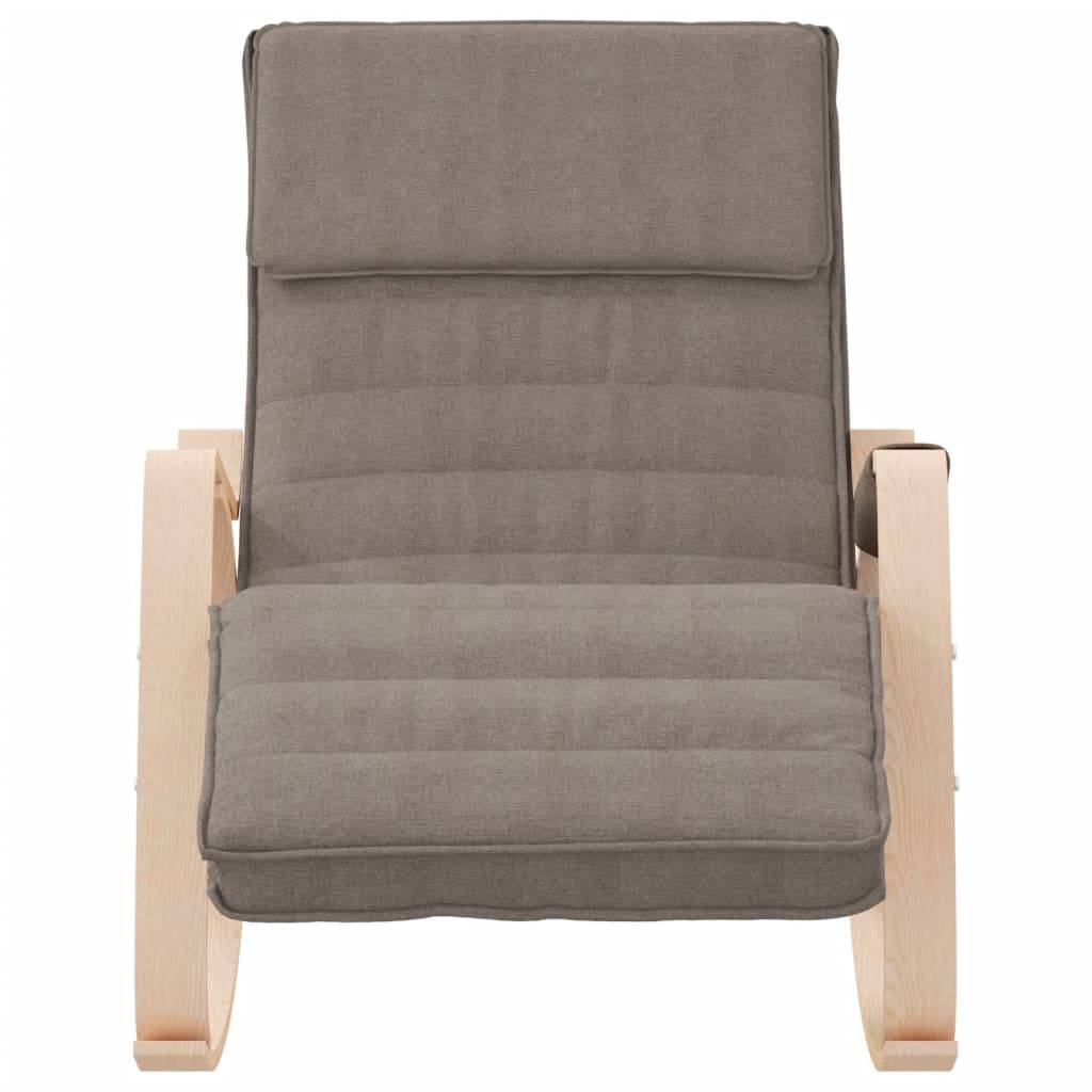 vidaXL Schaukelstuhl Taupe Stoff