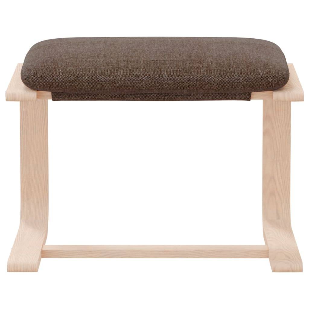 vidaXL Fußhocker Dunkelbraun 51x41x40 cm Stoff