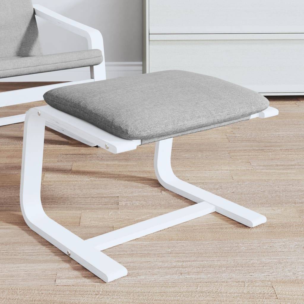 vidaXL Fußhocker Hellgrau 51x41x40 cm Stoff
