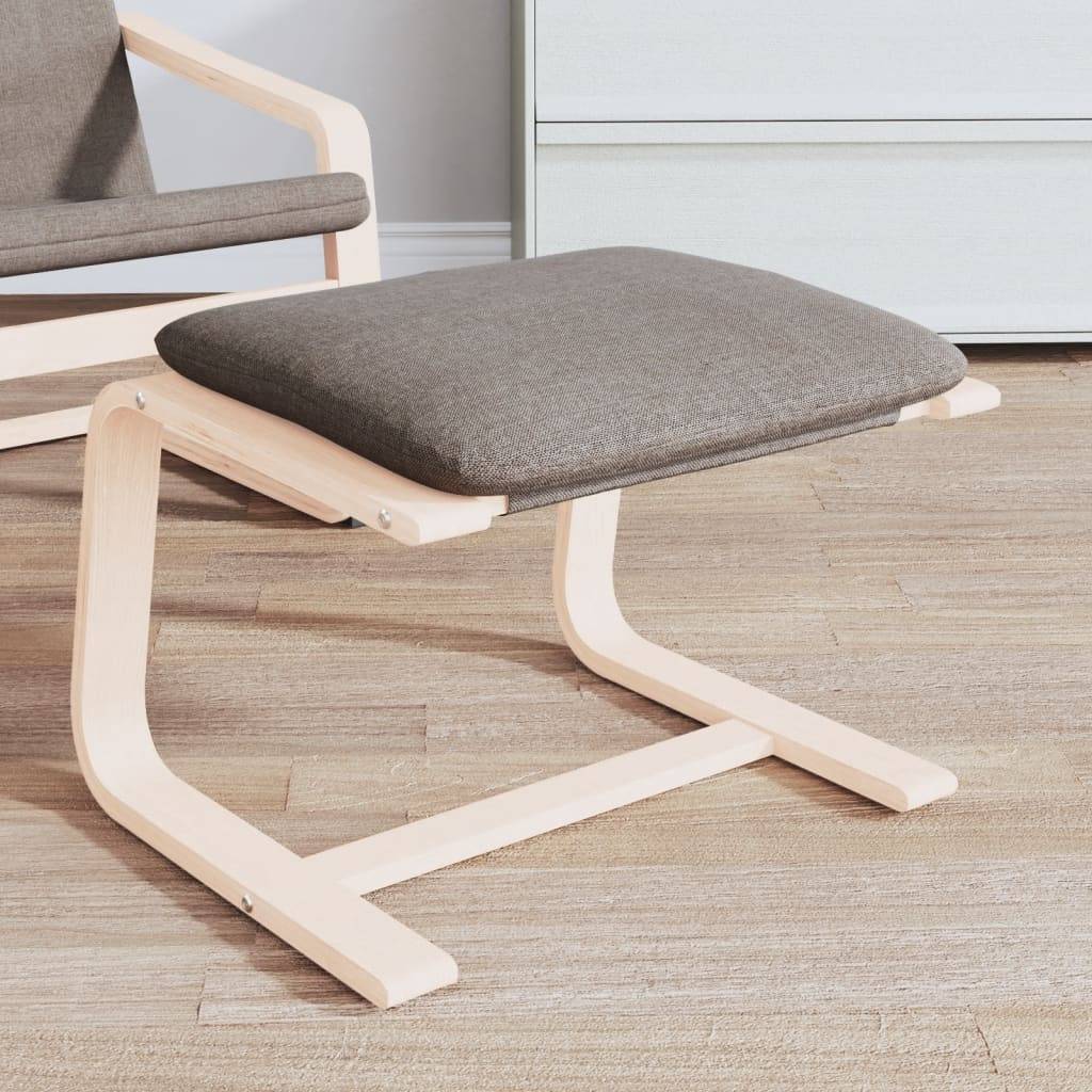 vidaXL Fußhocker Taupe 51x41x40 cm Stoff