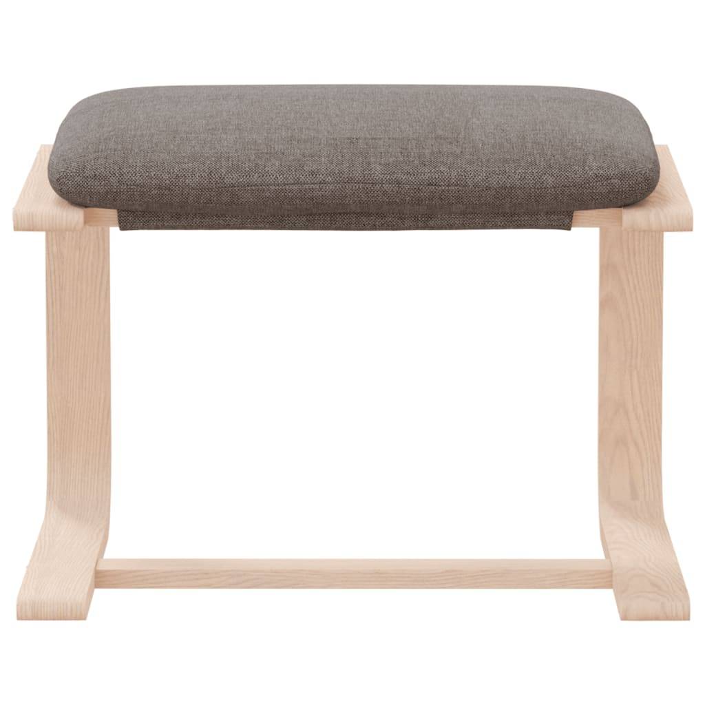 vidaXL Fußhocker Taupe 51x41x40 cm Stoff