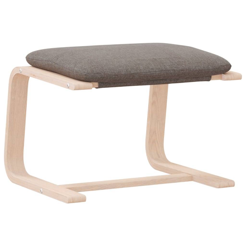 vidaXL Fußhocker Taupe 51x41x40 cm Stoff