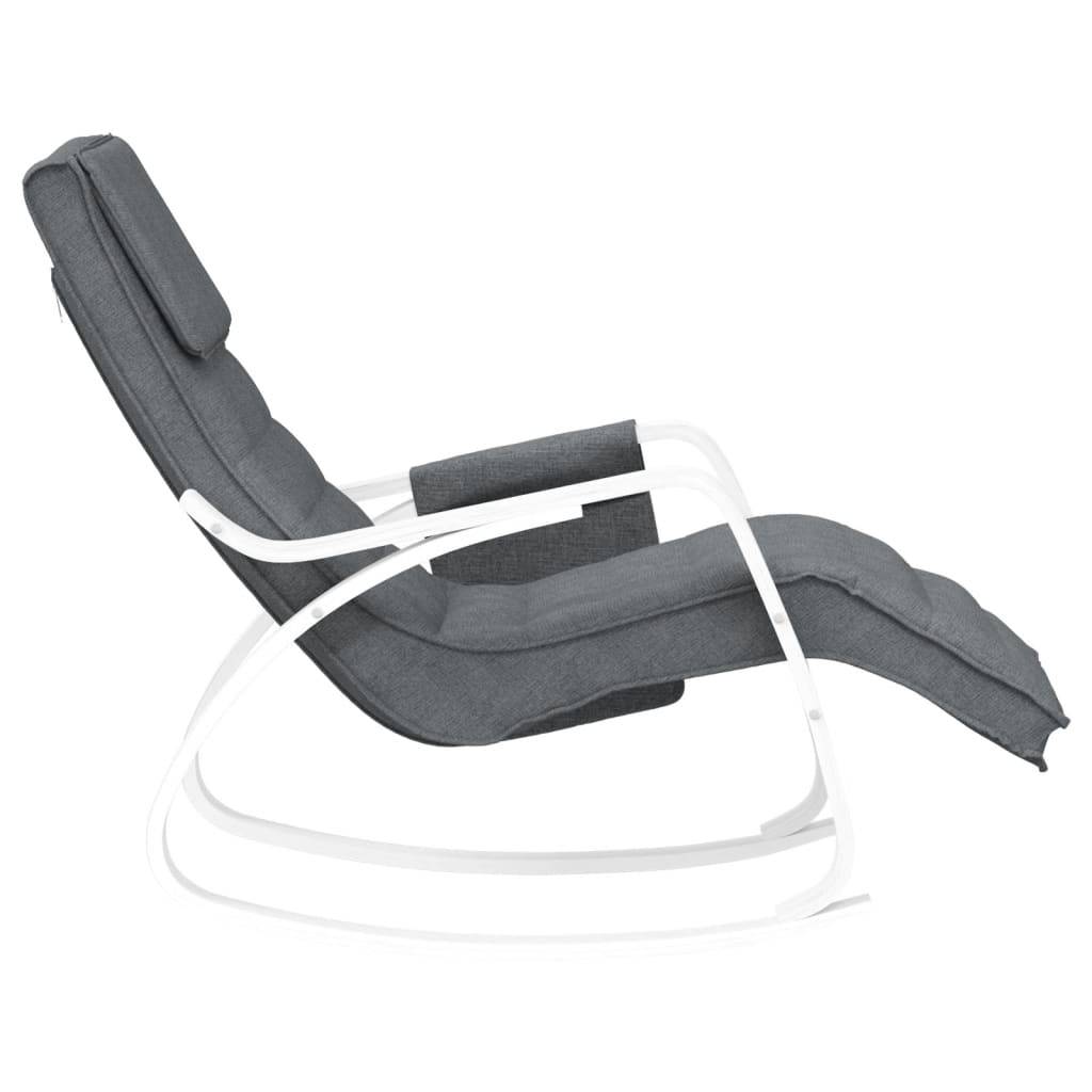 vidaXL Schaukelstuhl Dunkelgrau Stoff
