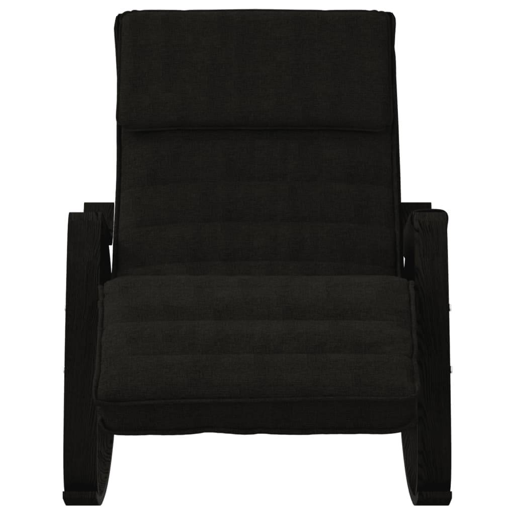 vidaXL Schaukelstuhl Schwarz Stoff