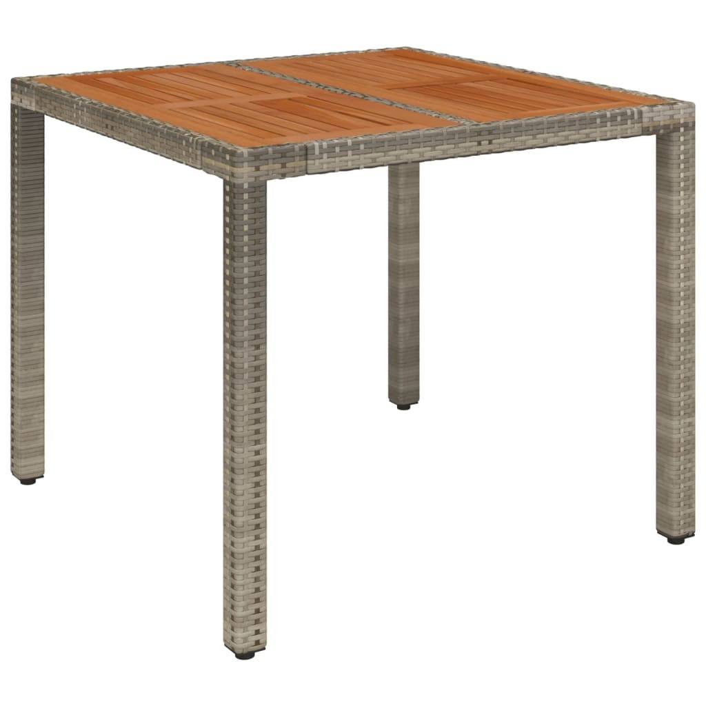vidaXL 3-tlg. Bistro-Set mit Kissen Grau Poly Rattan