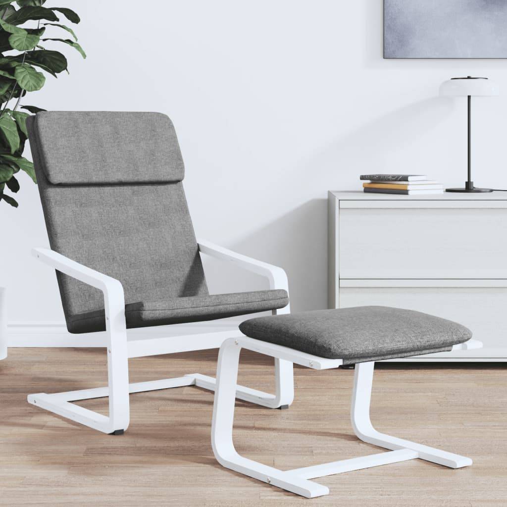vidaXL Fußhocker Dunkelgrau 51x41x40 cm Stoff