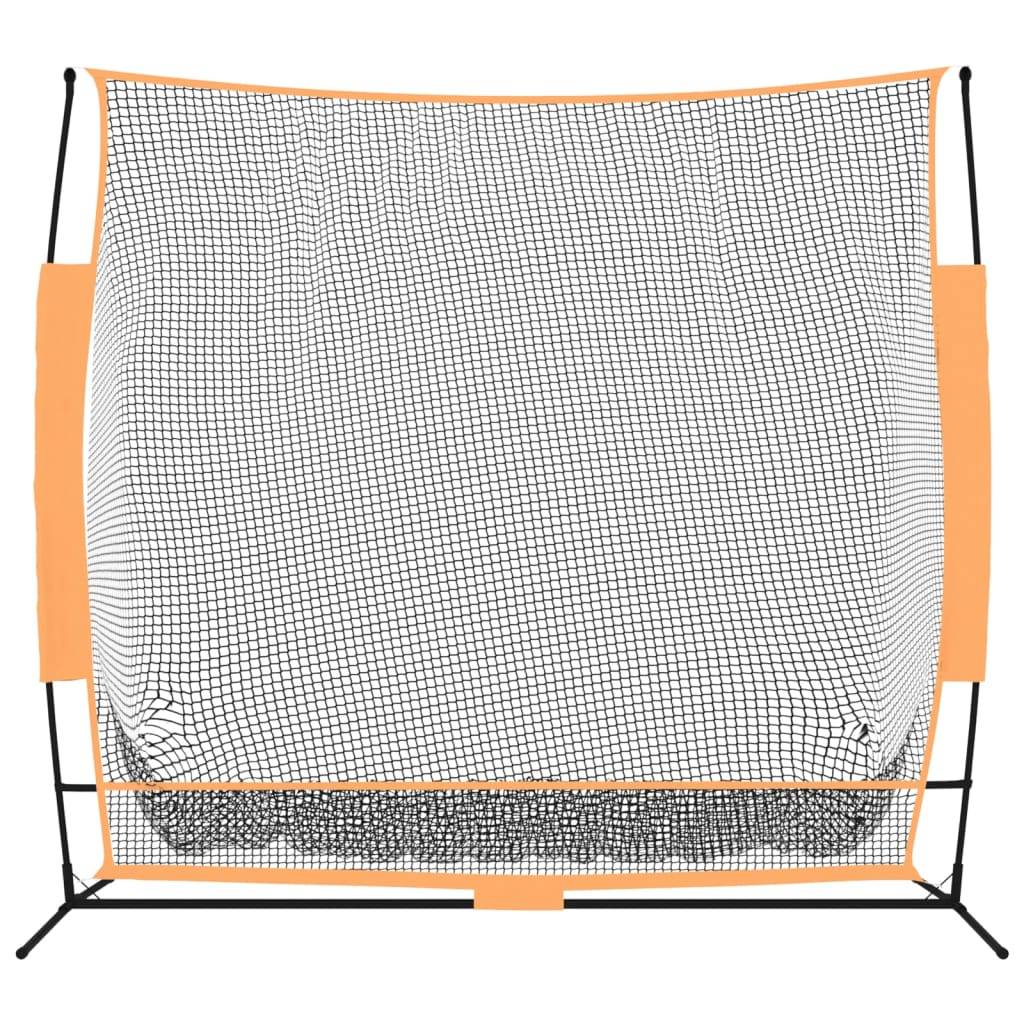 vidaXL Golf-Übungsnetz Schwarz und Orange 215x107x216 cm Polyester
