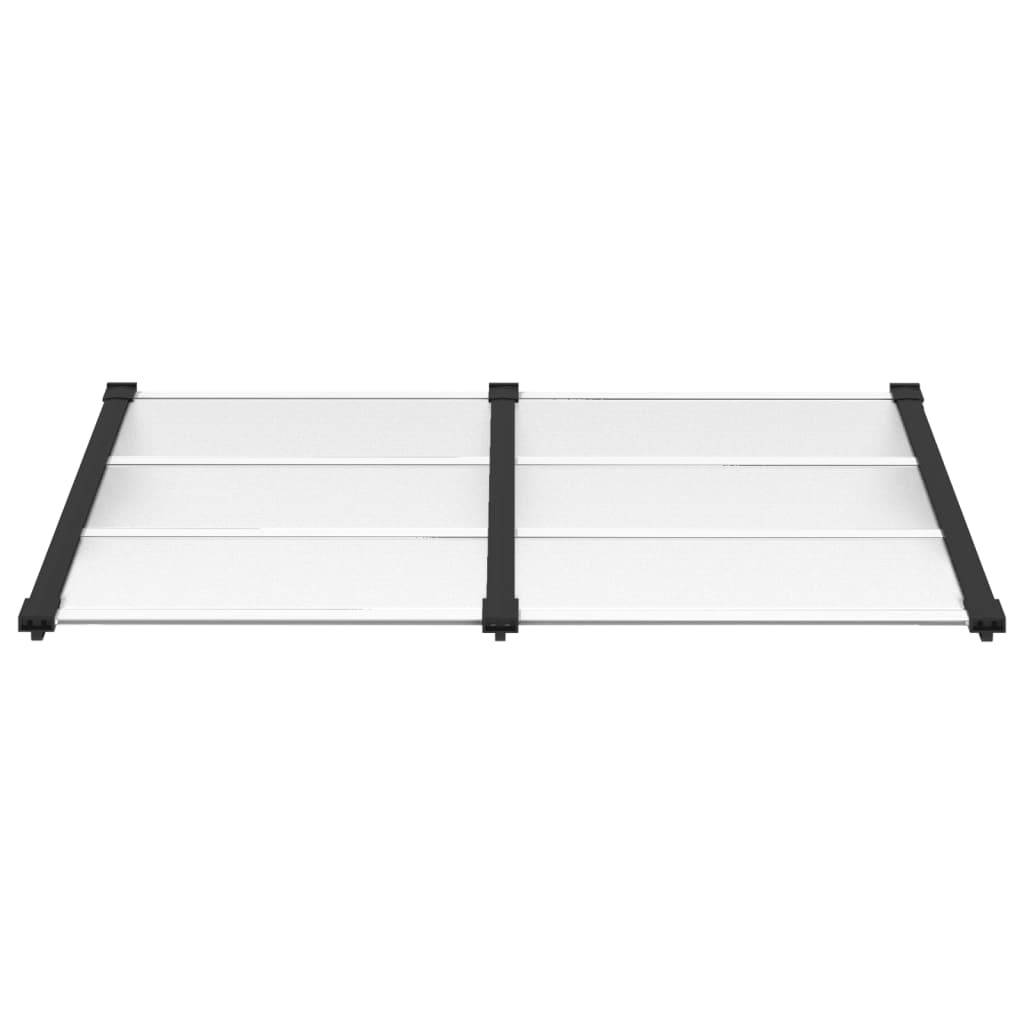vidaXL Türvordach Schwarz und Transparent 152,5x90 cm Polycarbonat