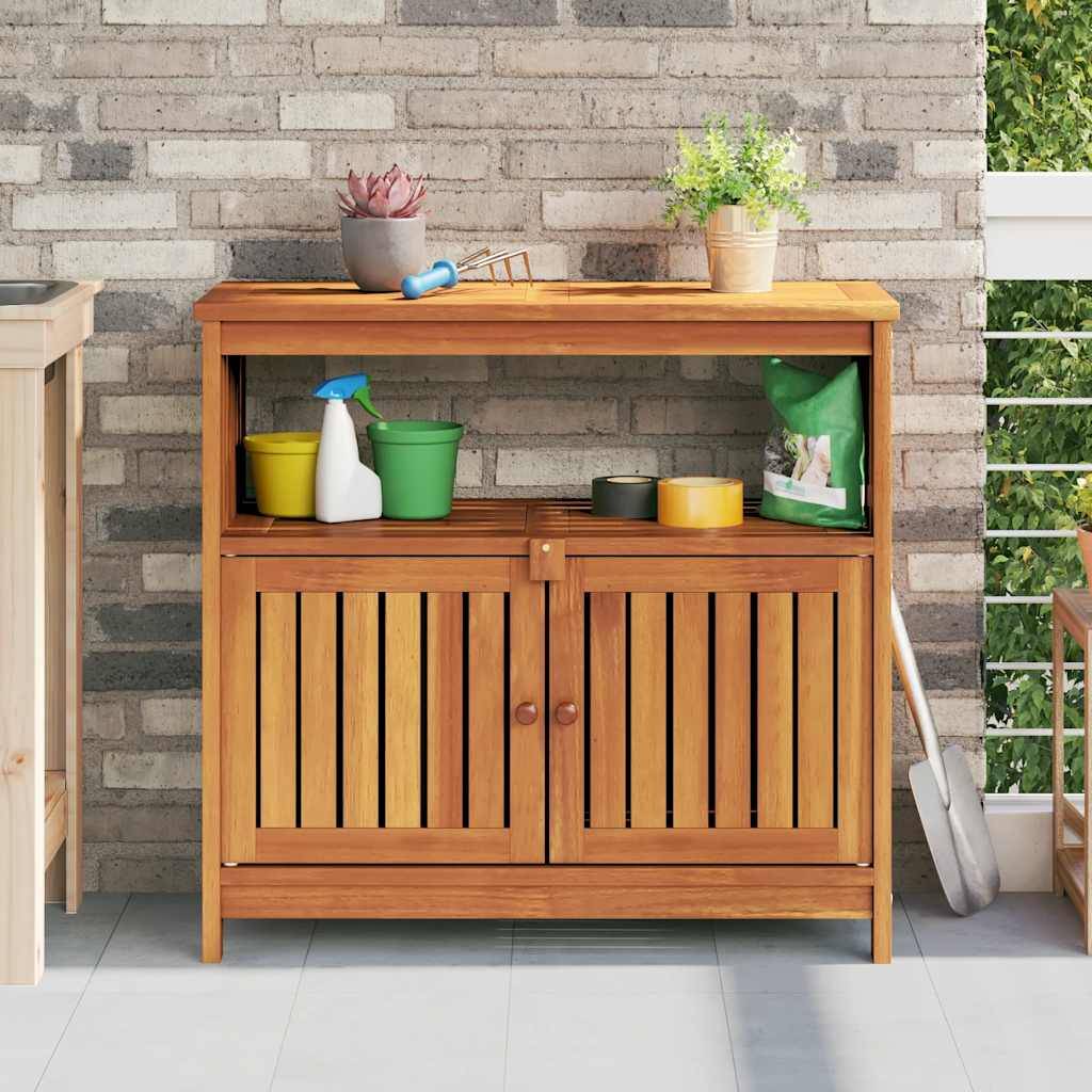 vidaXL Garten-Konsolentisch 80x35x75 cm Massivholz Akazie